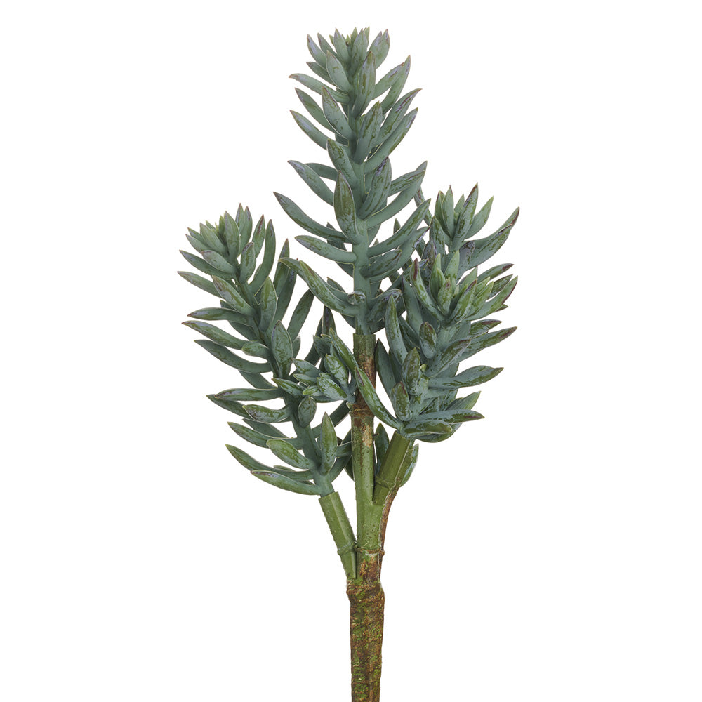 16 Pack Frosted Green Senecio Artificial Stems - Realistic Fake Succulent Plants for Home Decor, Wedding Centerpieces, and Office Desk Decorations