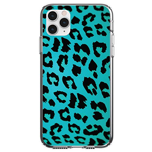 Teal Black Leopard Skin Spots On Clear Case