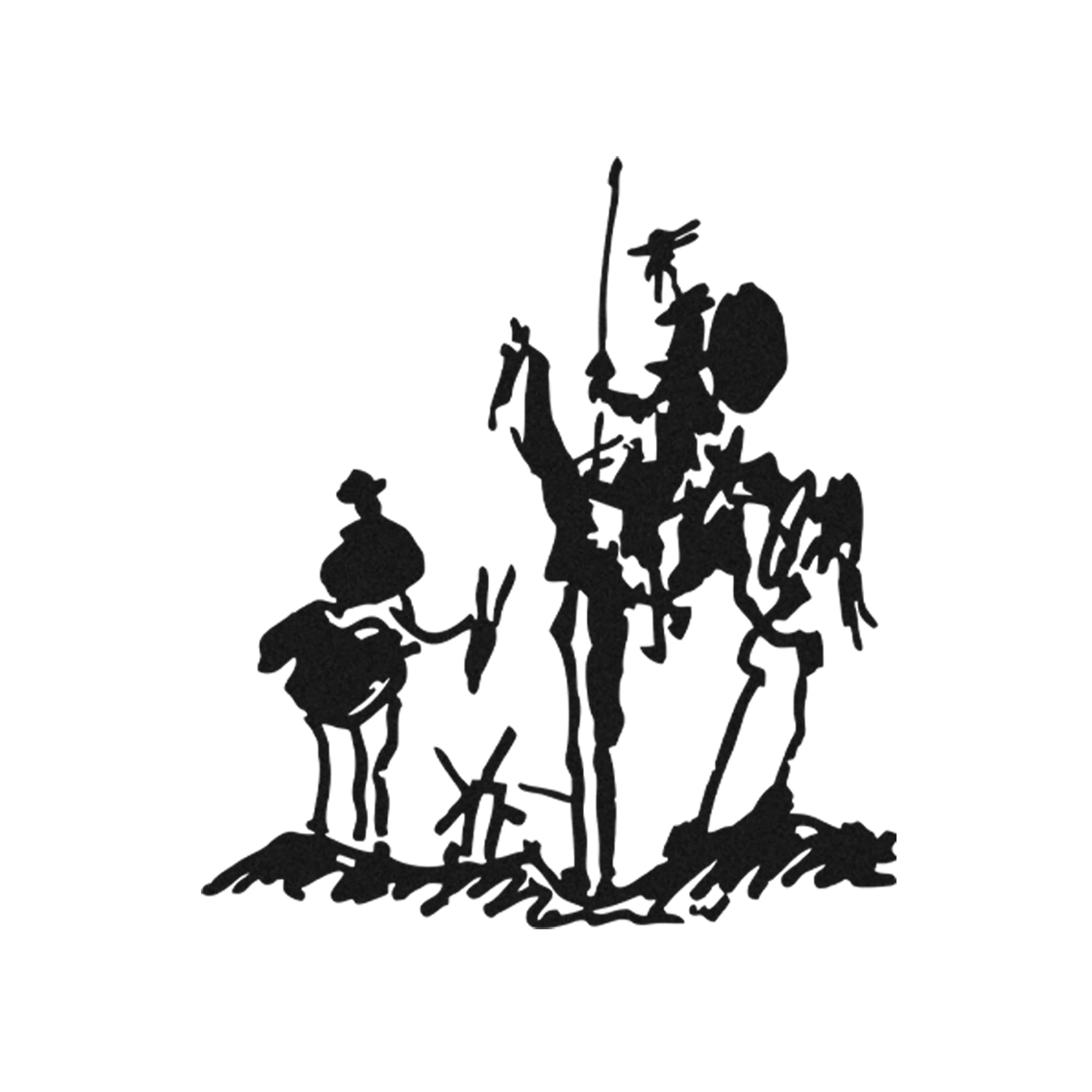 Don Quixote Metal Wall Art Decor - 35x31 Inch Black Spanish Knight Sculpture for Home & Office - Indoor/Outdoor Wall Hanging for Living Room, Bedroom, Patio - Unique Housewarming Gift Idea