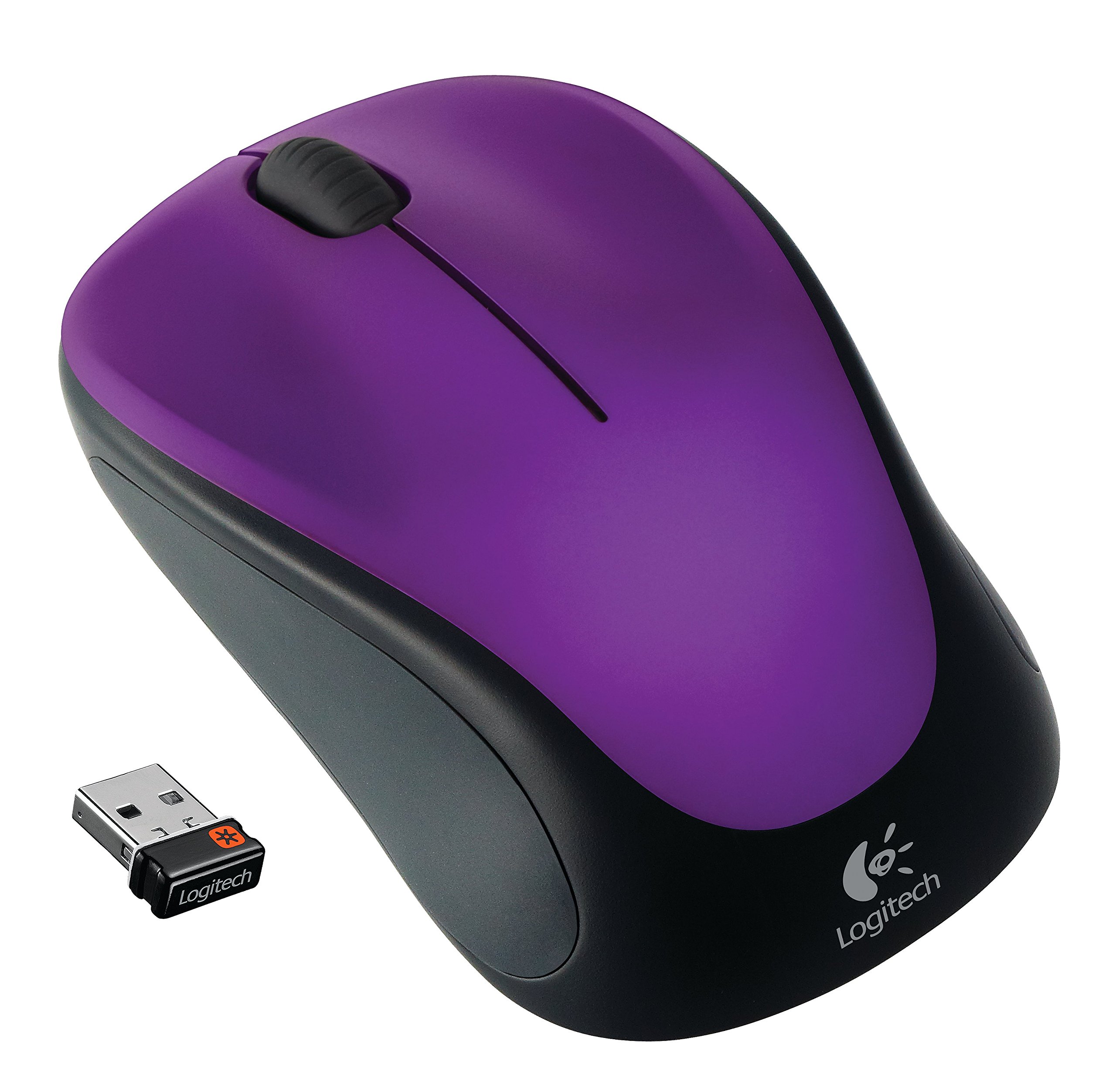 Logitech M317 Wireless Mouse with Unifying Receiver - Compact, Ergonomic Design, 2.4GHz Connectivity, 12-Month Battery Life - Perfect for Laptops, Office Work & Home Use (Vivid Violet)