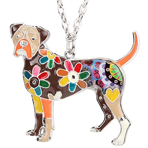 Enamel Boxer Dog Brown