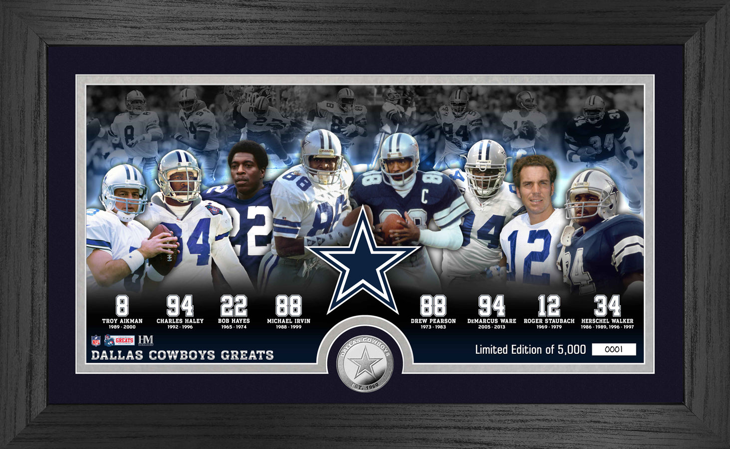 Dallas Cowboys Commemorative Silver Coin Collection - Limited Edition Panoramic Photo Mint | Perfect for NFL Fans, Collectors & Sports Memorabilia Displays