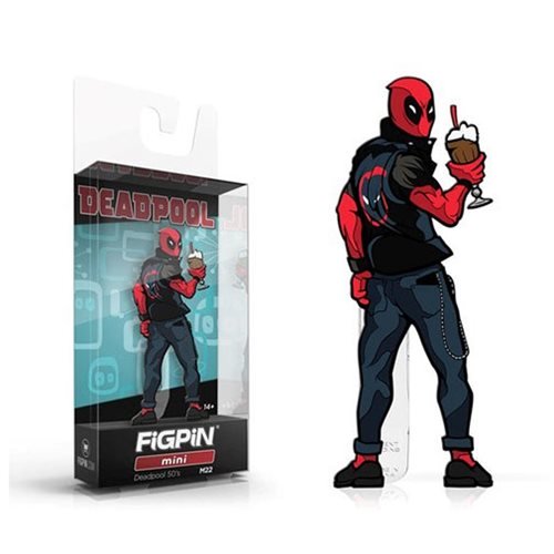 Deadpool 50s Mini Enamel Pin - FiGPiN Collectible [M22] - Perfect for Cosplay, Backpacks & Gift for Marvel Fans