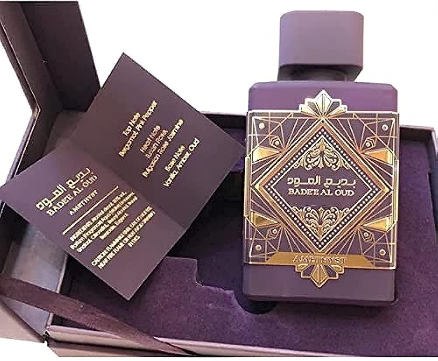 VAYUP Badee Al Oud Amethyst 100ml Eau De Parfum for Women & Girls - Long-Lasting Luxury Arabian Perfume Oil for Evening Wear, Special Occasions & Gift Giving