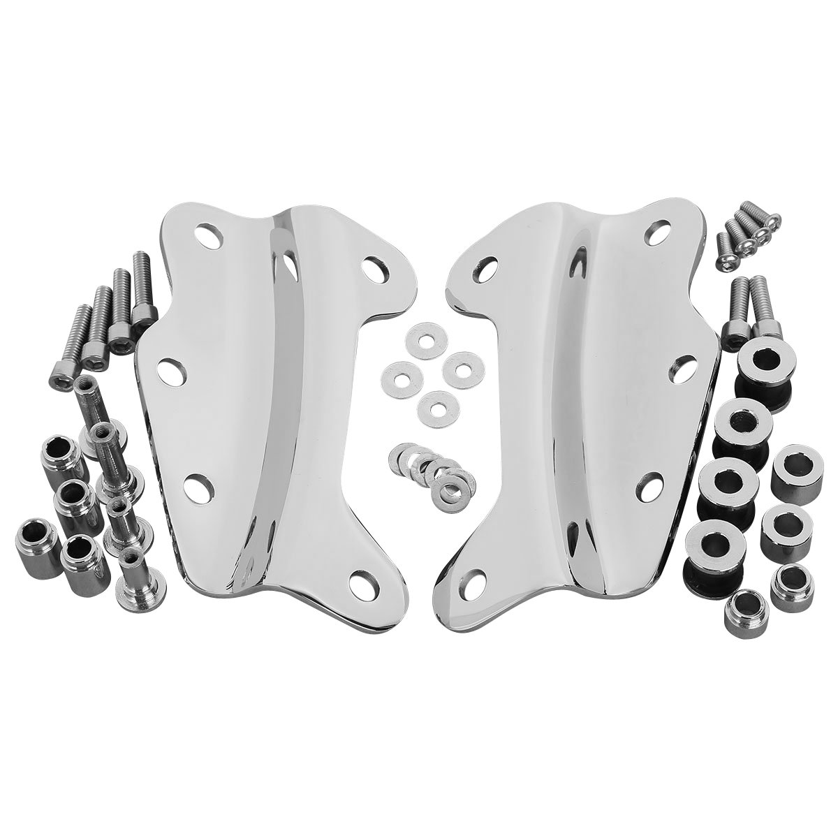 XFMT Chopped Tour Pack Trunk Back & Chrome Mounting Rack for Harley Davidson Touring 2009-2013 Models (FLHR, FLHRC, FLHT, FLHX, FLTR, FLTRX, FLHRSE5, FLHXSE/2/3, FLTRSE3) - Heavy Duty Docking Hardware Kit for Secure Installation | Perfect for Long Distance Rides, Road Trips & Custom Motorcycle Upgrades
