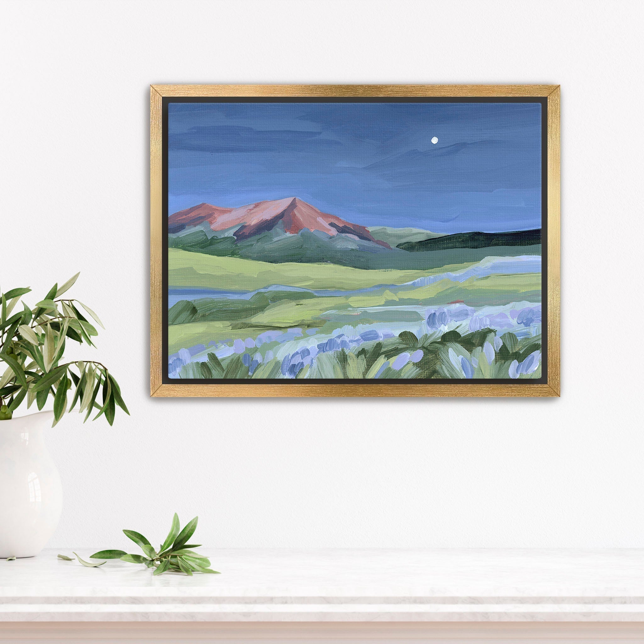 When the Moon Shines I Art Print - Beautiful Moonlight Wall Decor for Bedroom, Living Room & Office - Perfect Gift for Home Decor Lovers
