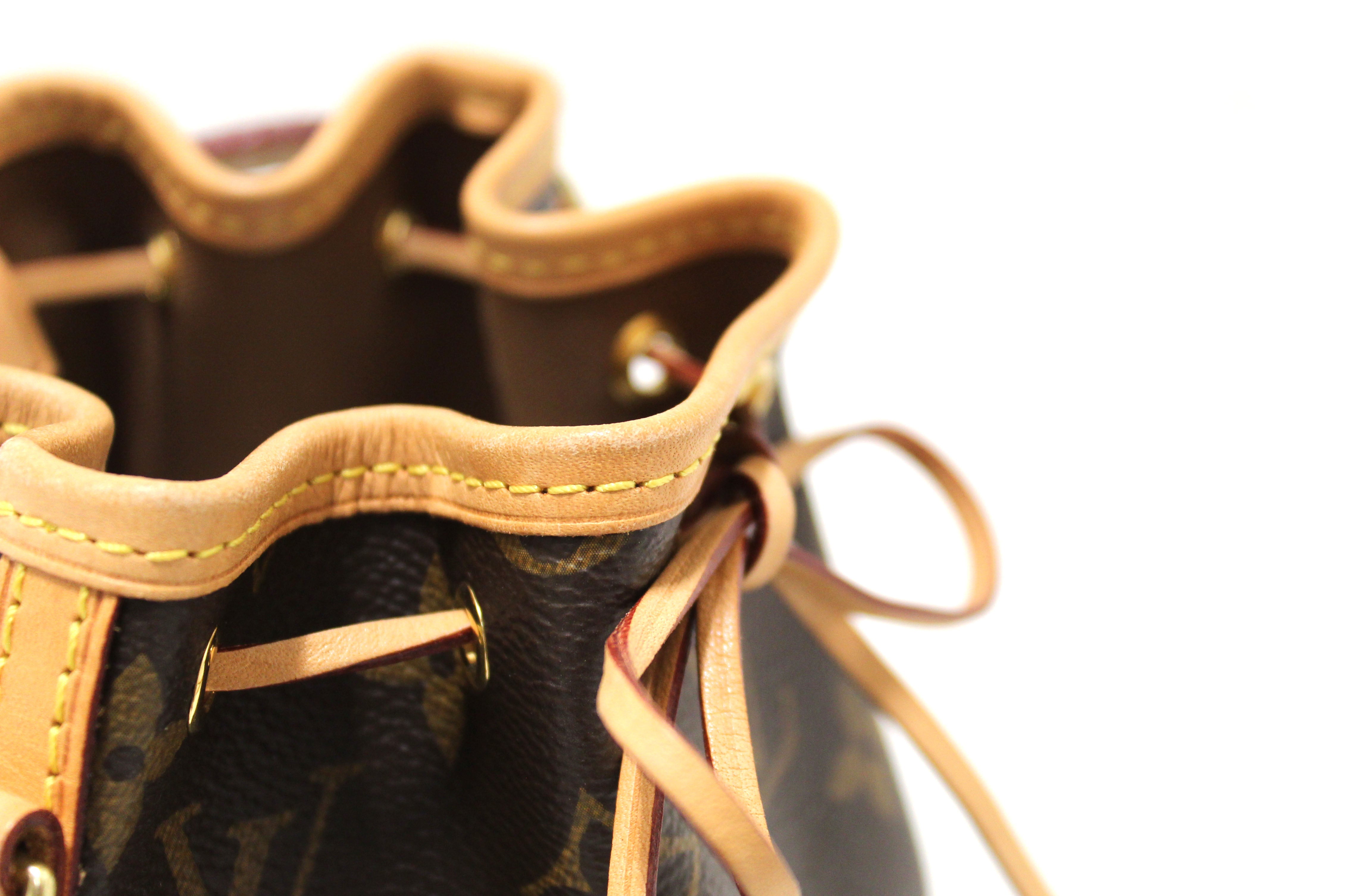 Authentic Louis Vuitton Classic Monogram Nano Noe Messenger Bag - Luxury Crossbody Purse for Women, Perfect for Everyday Use, Travel & Special Occasions