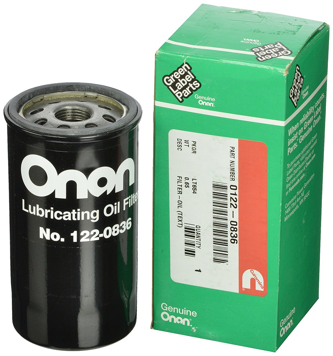 **Cummins Onan 122-0836 Oil Filter - 4 Pack | High-Quality Replacement Oil Filter for Cummins Engines | Perfect for Marine, RV & Industrial Applications**