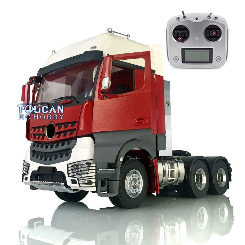 1/14 Scale 6x6 LESU Metal RC Highline Tractor Truck Chassis Kit with DIY Painted Cabin, Sound & Light System, ESC, Roof Lights, and Radio Controller - Perfect for Off-Road Adventures, RC Enthusiasts, and DIY Model Builders