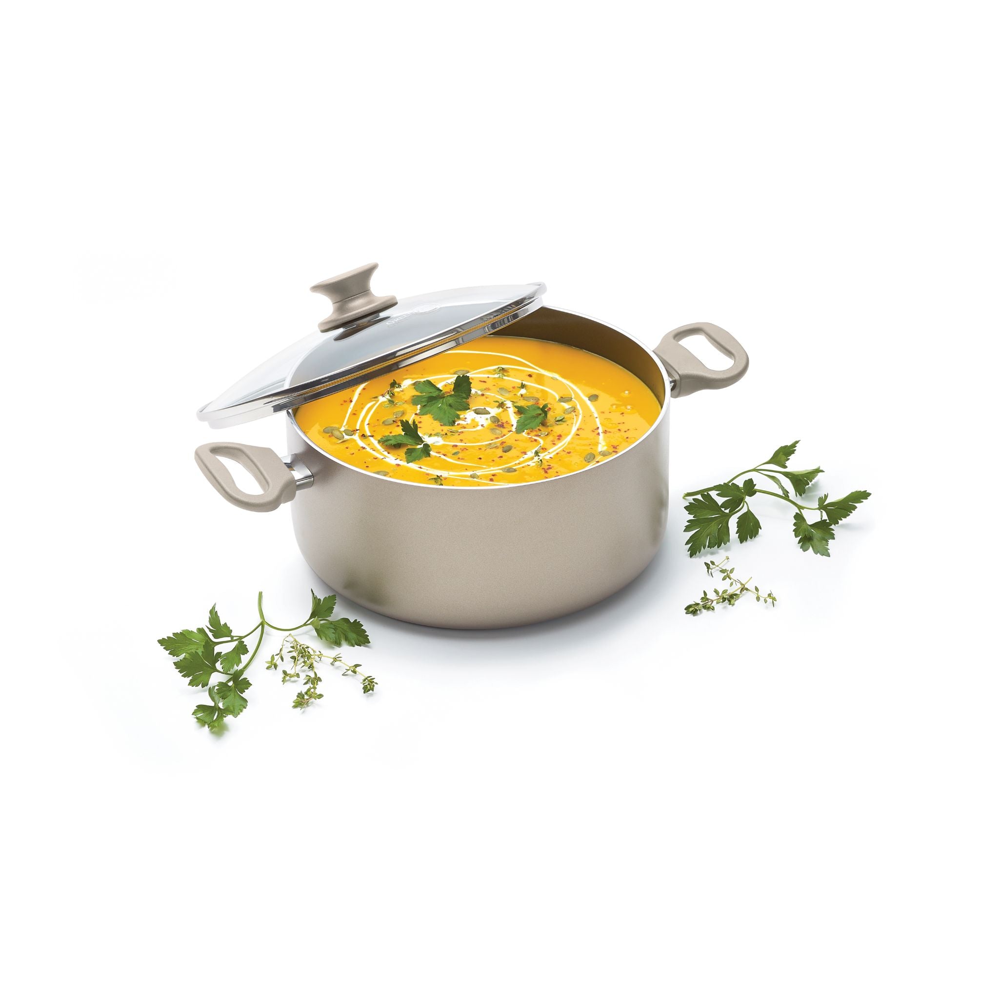 GreenPan Cambridge Bronze 24cm Non-Toxic Ceramic Casserole Dish with Lid - Healthy Cookware for Oven & Stovetop - Perfect for Baking, Roasting & Serving (GPCBR675907)