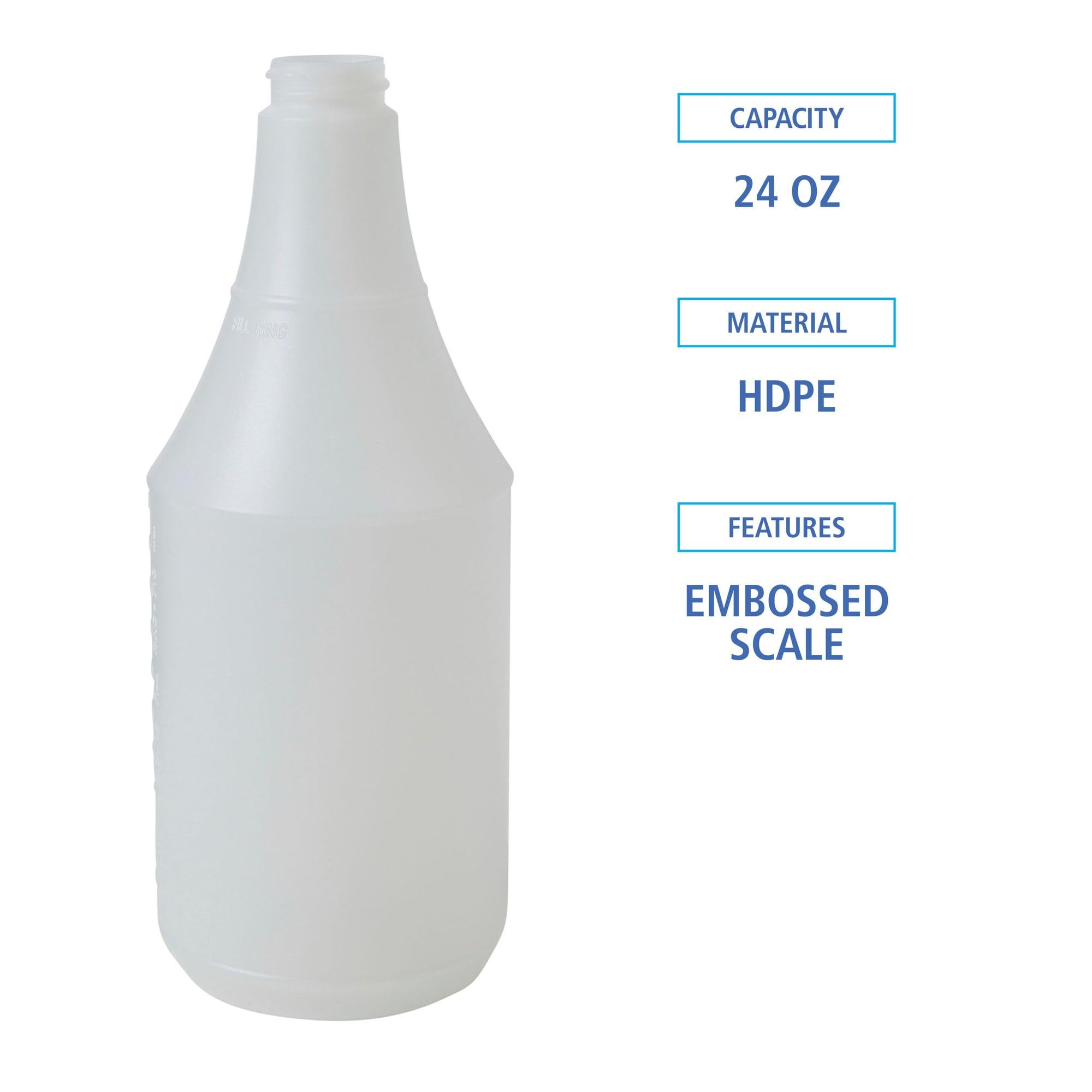 24oz Spray Bottle for Cleaning, Gardening & Hair Care - Heavy Duty Plastic Trigger Sprayer with Adjustable Nozzle - Perfect for Home, Office & Outdoor Use