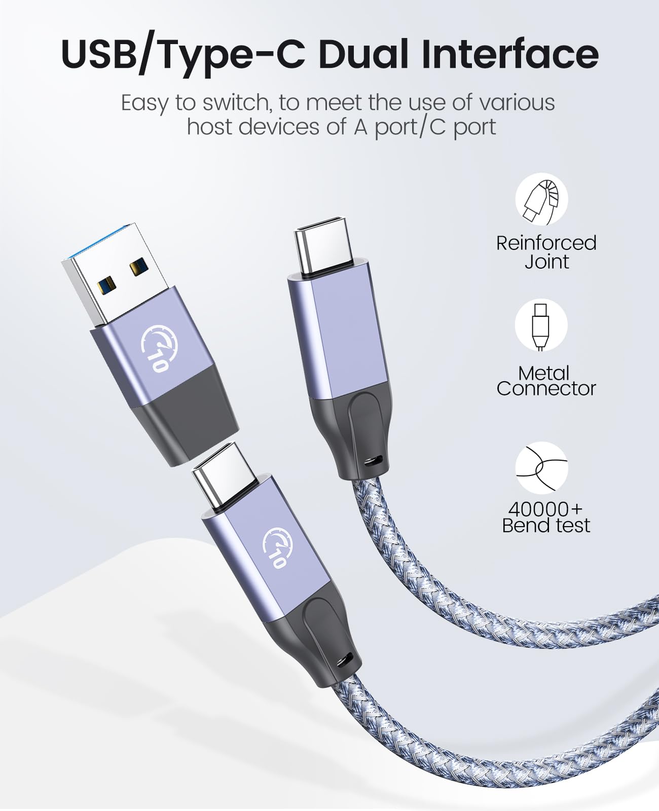 ORICO 7-Port USB 3.2 Gen 2 Hub with 60W PD Charging - 10Gbps High-Speed Data Transfer, 24V 3A Power Adapter, 1.64ft USB C to C Cable & USB-A Adapter - Aluminum USB Hub for Laptop, PC, MacBook Pro/Air, Gaming Setup & Home Office Workstation