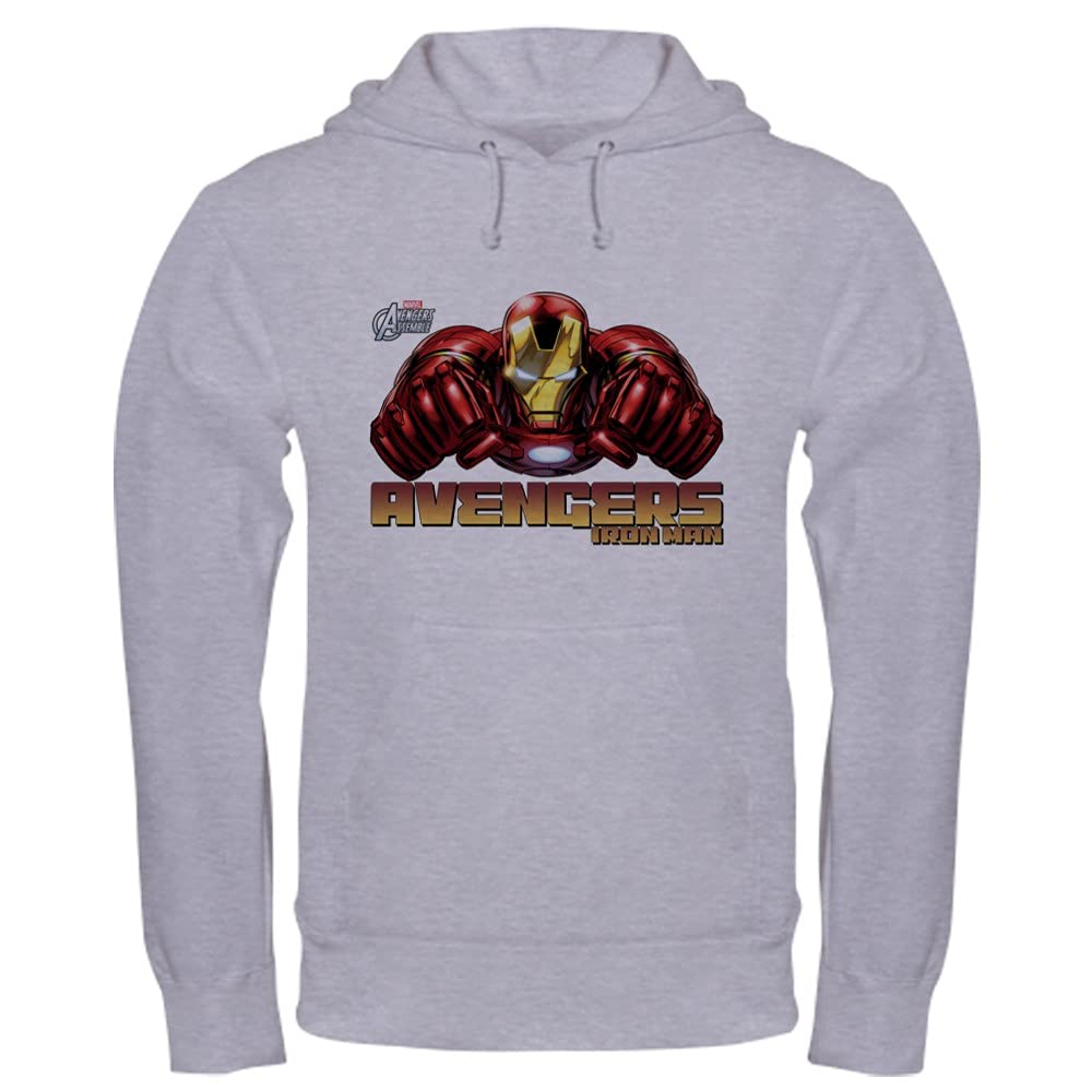 Iron Man Fists Graphic Hooded Sweatshirt | Marvel Superhero Pullover | Casual Wear for Fans & Cosplay