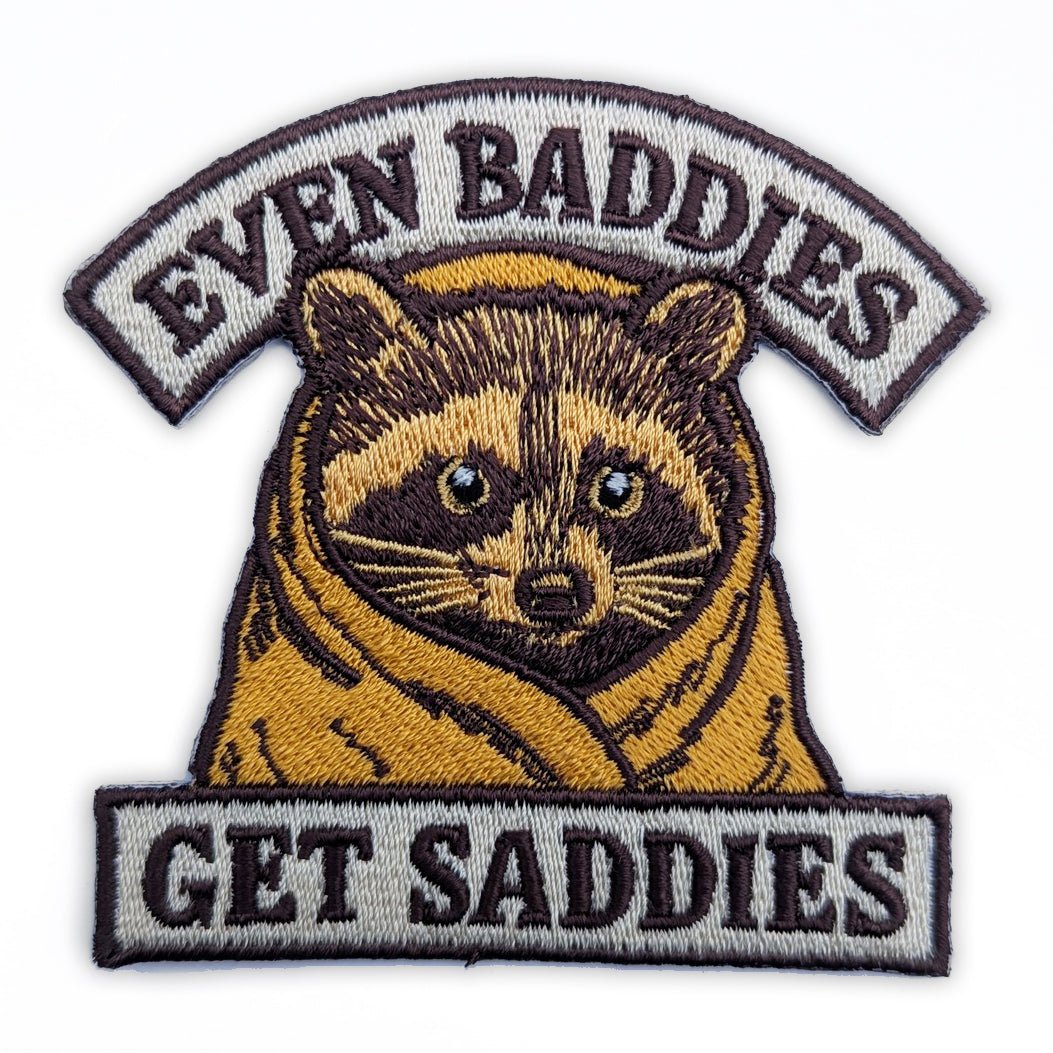Even Baddies Get Saddies Embroidered Iron-on Patch - Cute Motivational Patches for Jackets, Backpacks & DIY Crafts - Perfect for Punk Style, Denim Vest & Biker Fashion