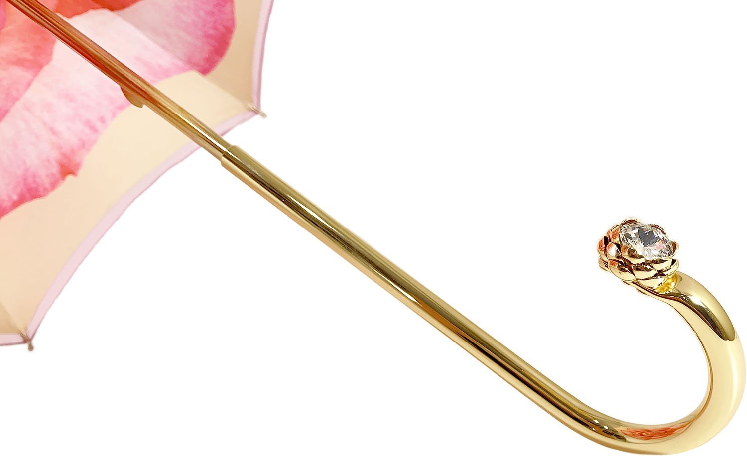 Elegant Pink Umbrella with Rose Floral Design - Perfect for Women's Fashion Accessories, Outdoor Events and Rainy Day Protection