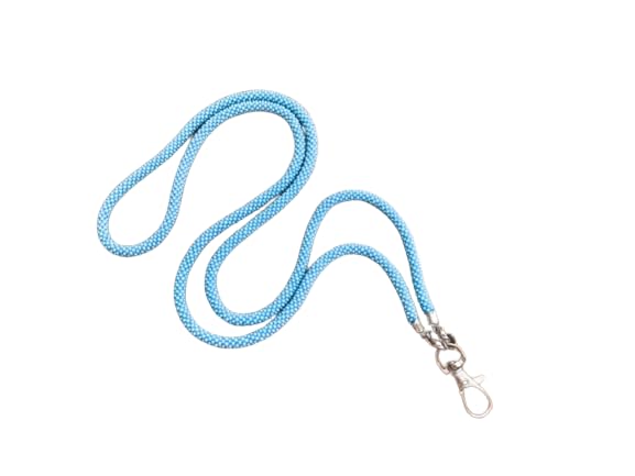 Stylish Baby Blue Beaded Lanyard for Women - ID Badge Holder & Teacher Lanyard - Perfect for Schools, Offices, and Conferences