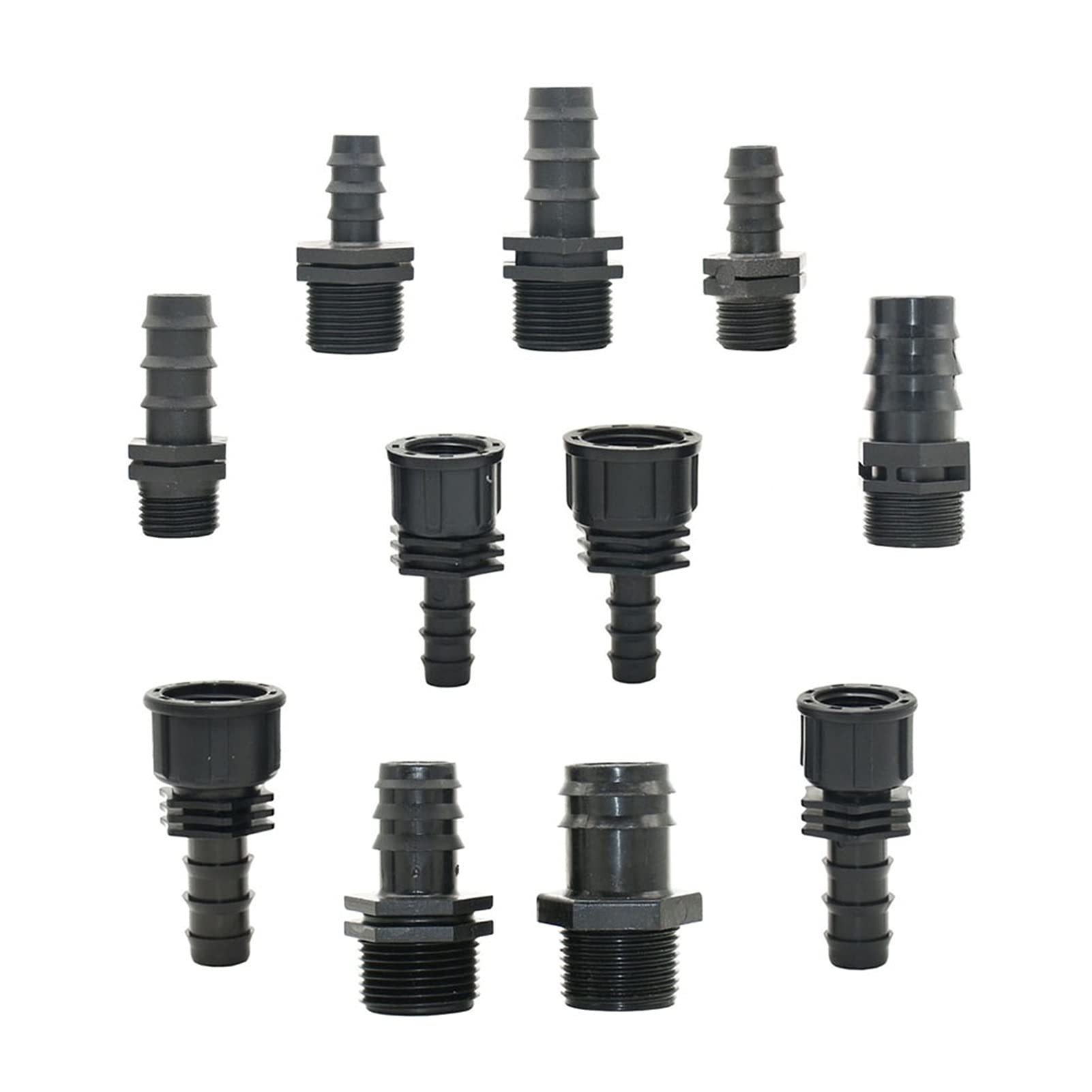 50mm 16mm 20mm 25mm 32mm Plastic Garden Hose Adapter - 1/2