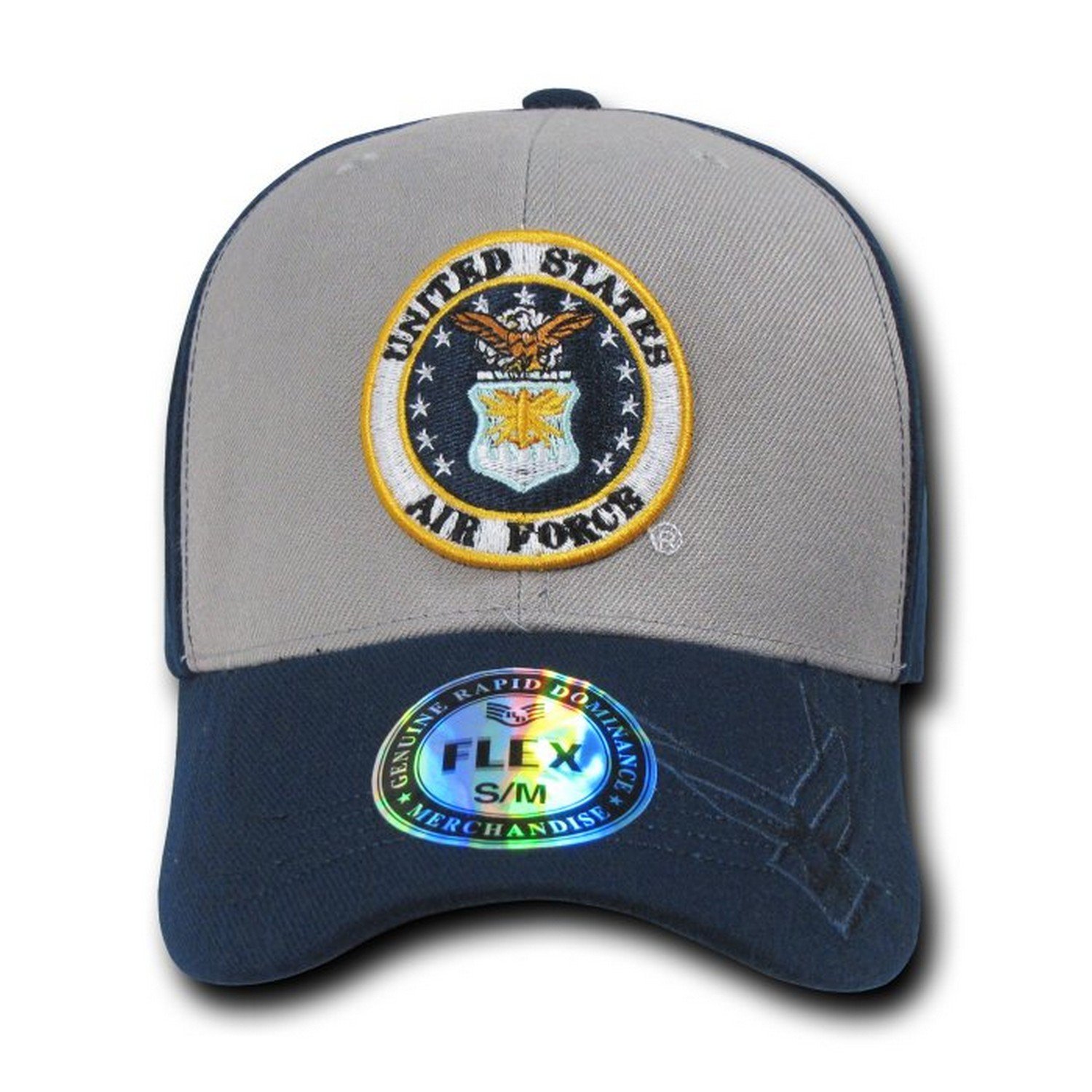 Rapiddominance Air Force Flex Military Cap - Adjustable Tactical Hat for Outdoor, Hiking, and Casual Wear