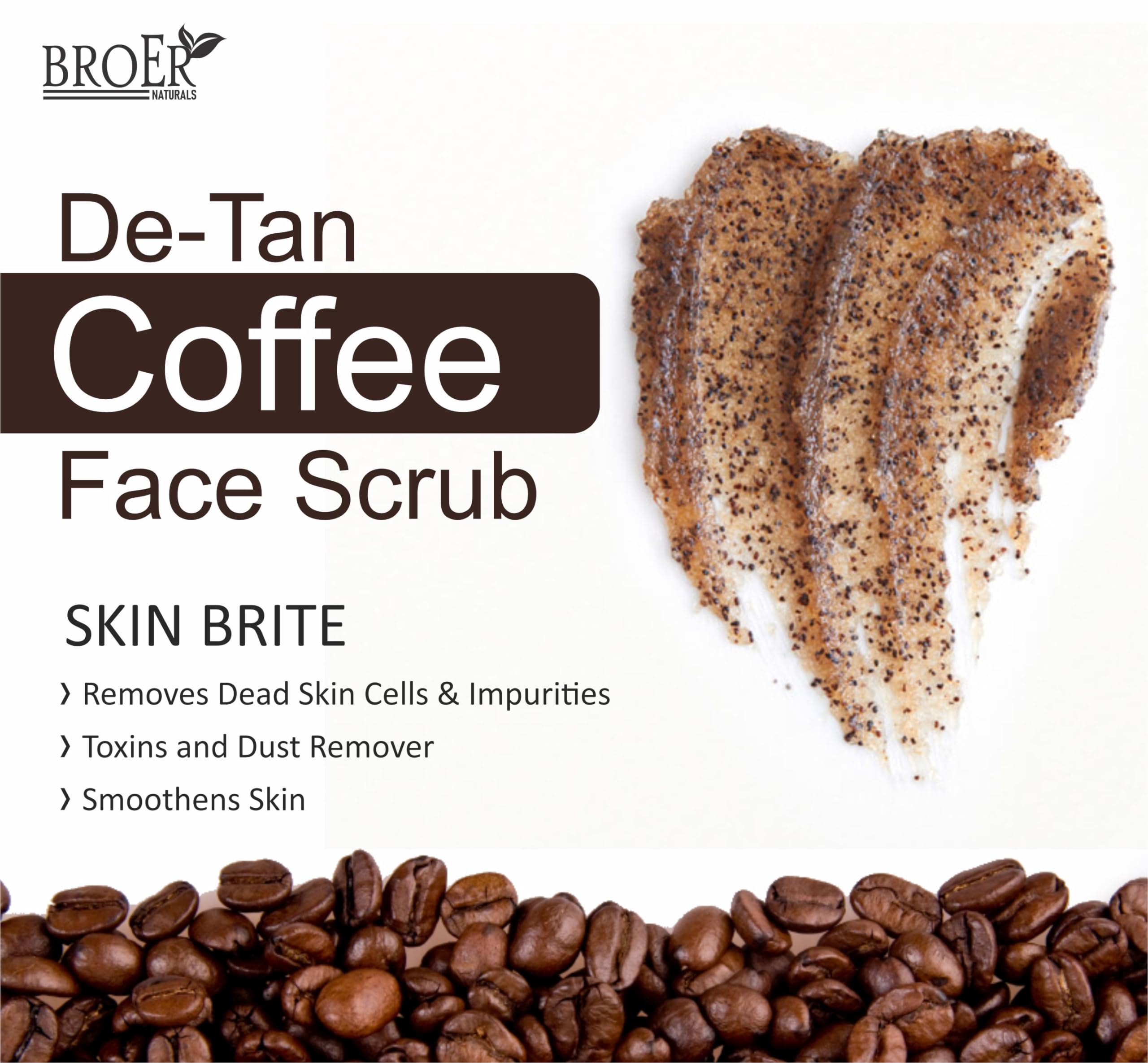BROER Coffee Face Wash & Scrub Combo Pack (100ml Each) - Caffeine, Coffee & Cocoa Butter for Pollution Protection & Tan Removal | Sulfate & Paraben Free | Pack of 2 | Perfect for Morning Skincare Routine & Travel Essentials