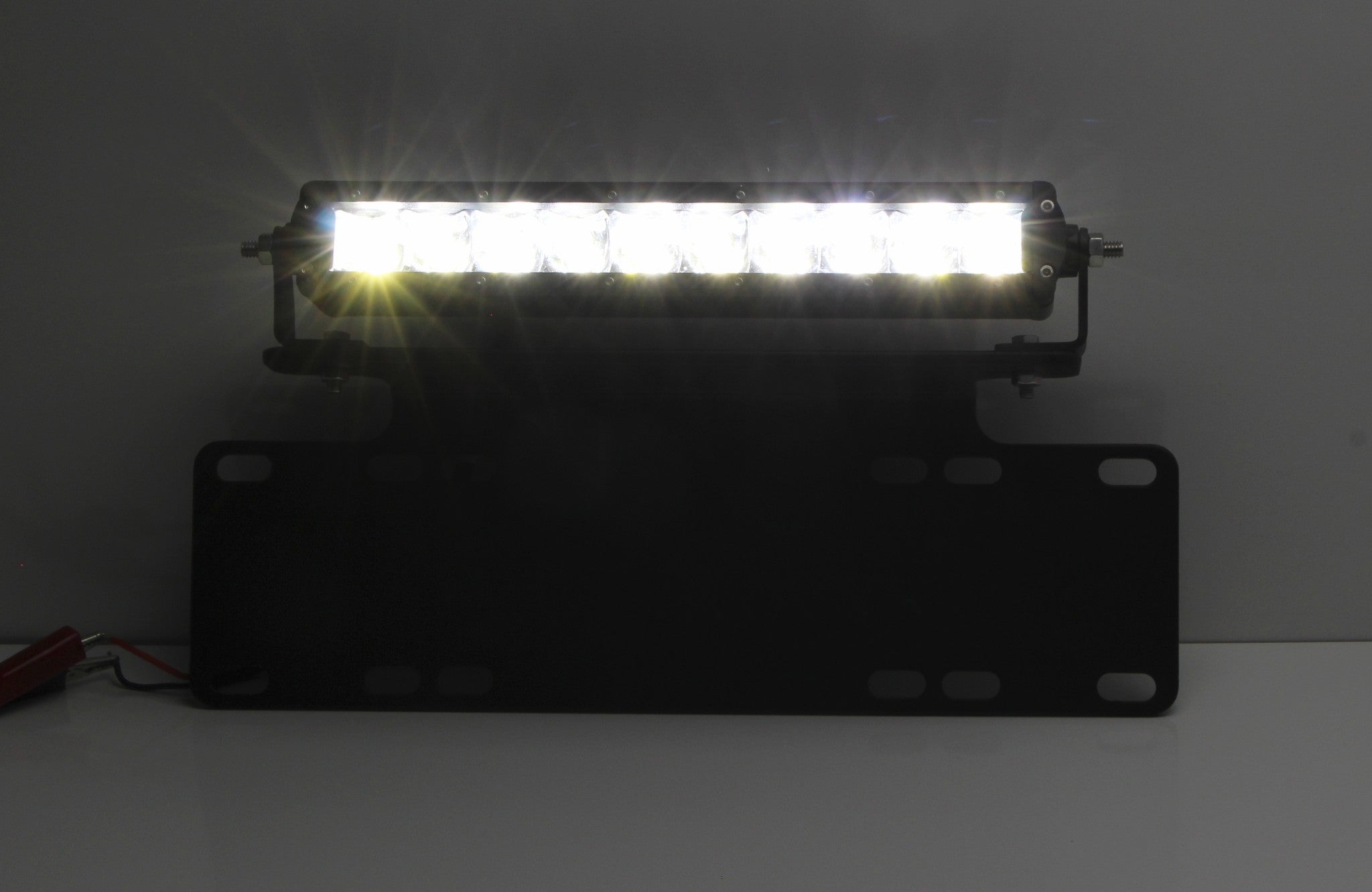50W CREE LED Light Bar with License Plate Mount Bracket & Wiring Kit - Universal Fit for Trucks, SUVs, Jeeps - Perfect for Off-Roading, Camping & Night Driving