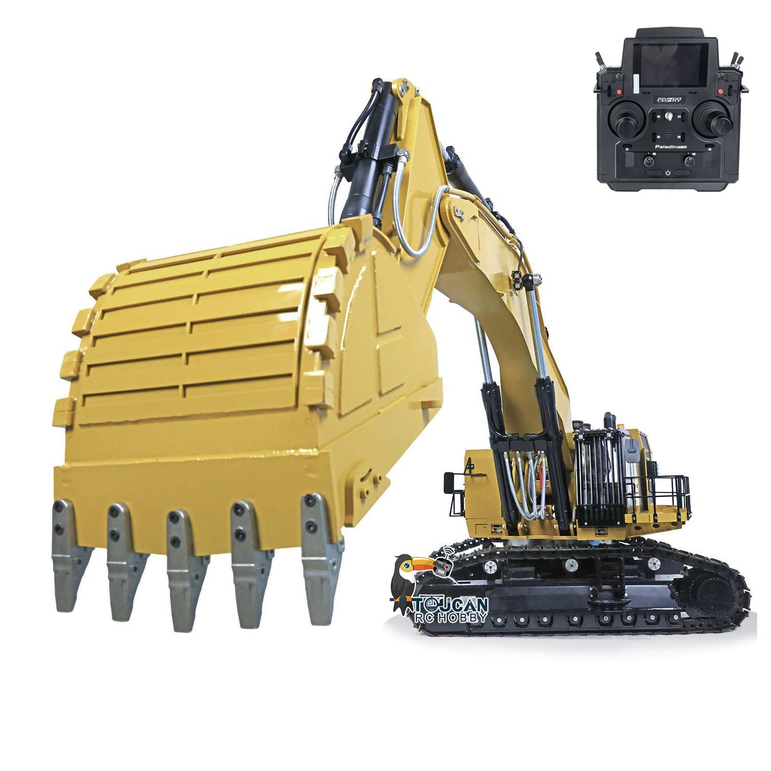 1/14 Scale Metal Hydraulic RC Excavator Toy - 6015B Remote Control Construction Vehicle with Heavy Duty Digger & PL18 EVLite ESC | Pre-Order Now for Kids and Adults | Perfect for Construction Play, Backyard Digging, and RC Hobby Enthusiasts