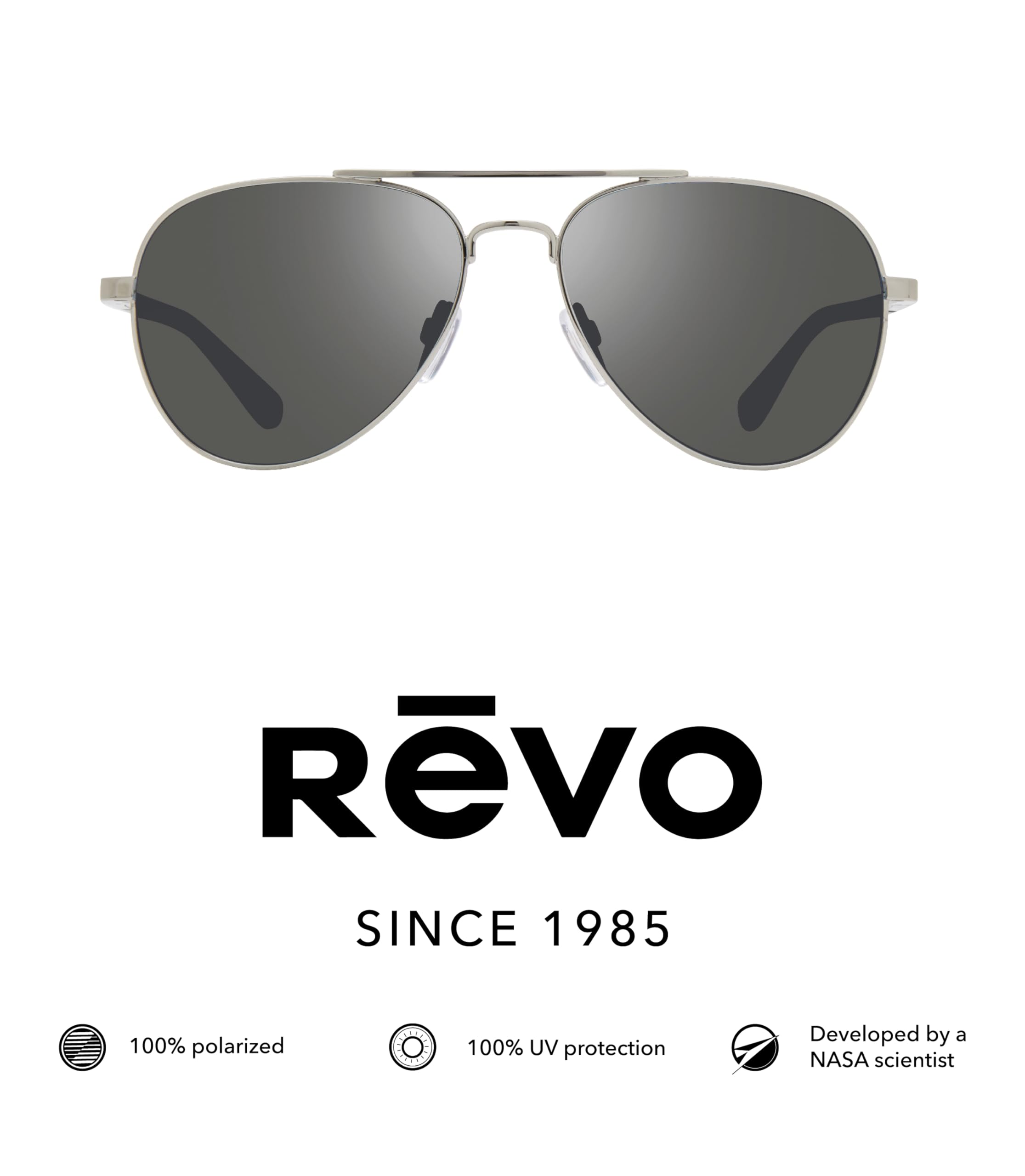 Revo Raconteur II Polarized Aviator Sunglasses - Metal Frame for Men & Women - UV Protection for Driving, Fishing & Outdoor Activities