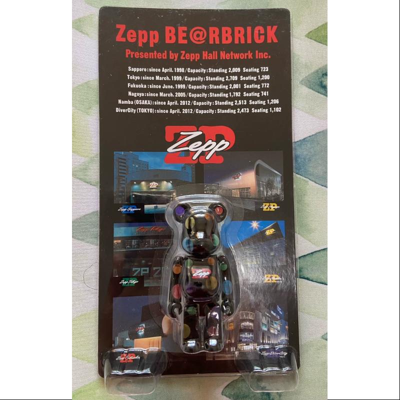 Limited Edition Bearbrick ZEPP 2015 100% Medicom Be@rbrick Collectible Figure - Perfect for Display, Gifts & Anime Collections