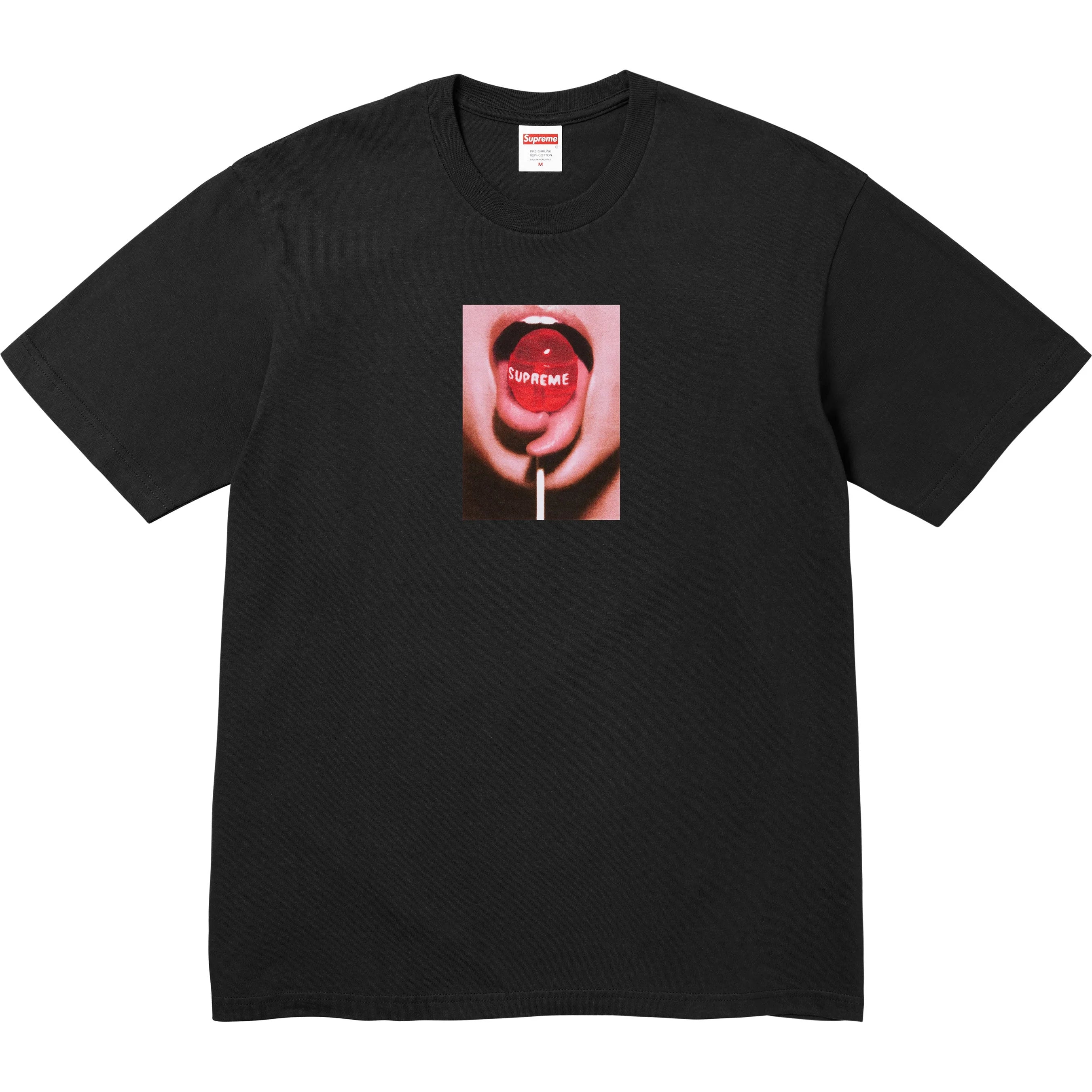 Supreme Lollipop Graphic T-Shirt - Black Cotton Streetwear Tee for Men & Women | Casual Wear, Hip Hop Fashion, Urban Style
