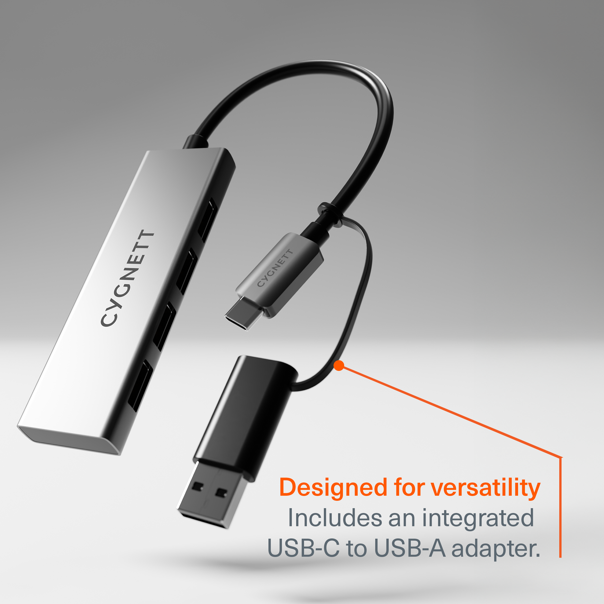 4-in-1 USB C to USB A Hub Adapter with 3 USB Ports & 1 USB-C Port - Perfect for MacBook, Laptop, PC & Mobile Devices