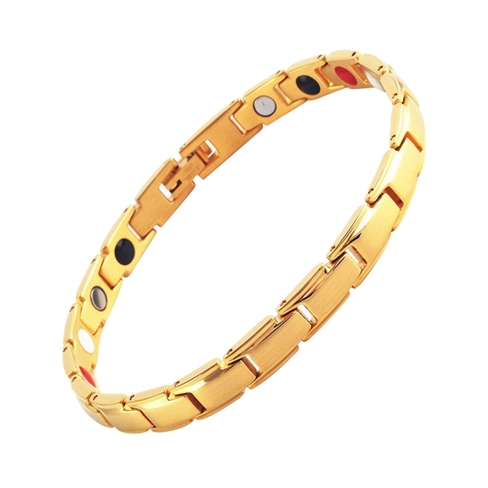 Bilukmi Magnetic Therapy Bracelet for Pain Relief - 7mm Wide Dragon Pattern Magnetic Bracelet for Arthritis, Carpal Tunnel & Joint Pain - Unisex Couple's Bracelet Jewelry for Daily Wear & Wellness