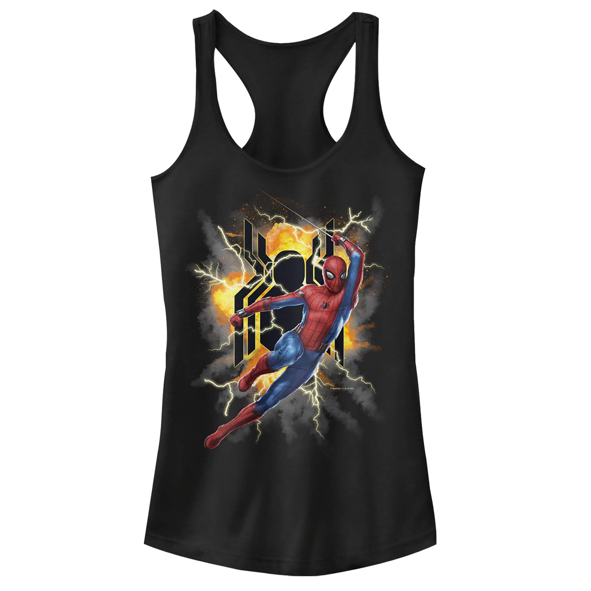 Marvel Spider-Man: Far from Home Lightning Strike Racerback Tank Top for Kids - Boys' Superhero Graphic Tee for Cosplay, Birthday & Everyday Wear