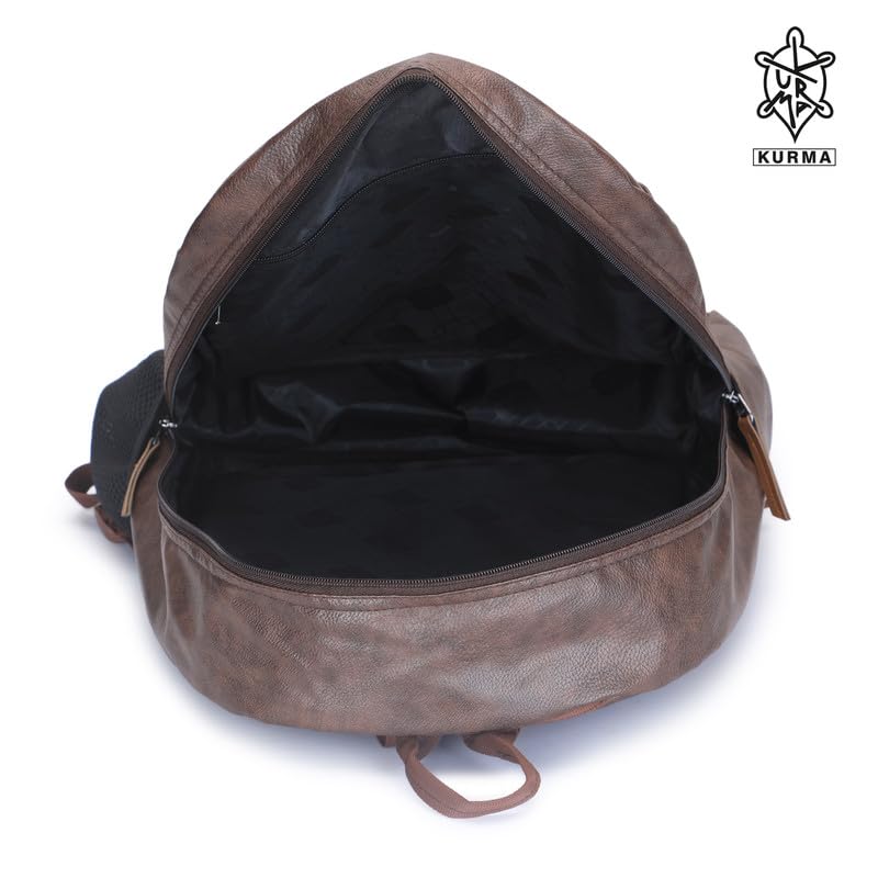 Stylish 14L PU Leather Backpack for Women - Lightweight Laptop Backpack with Bottle Pocket, Perfect for Office, School, Travel & Business (Fits 14