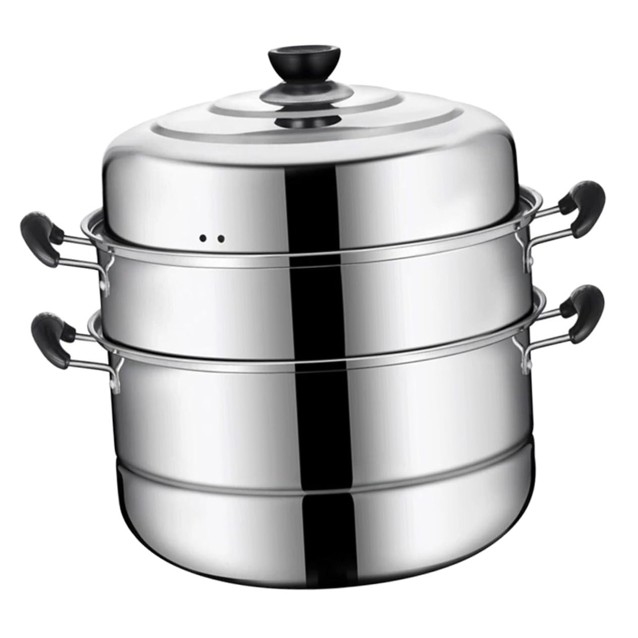 Cabilock 3-Tier Stainless Steel Steamer Pot - Durable Kitchen Cookware for Steaming Vegetables, Dumplings & Seafood - Perfect for Home Cooking & Meal Prep