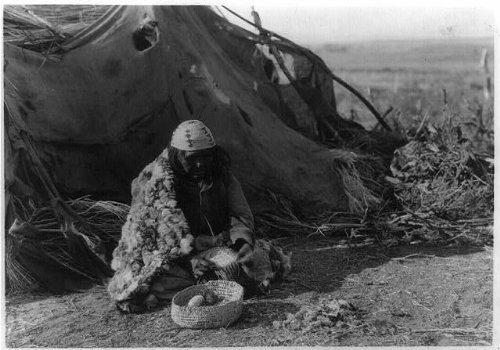 Vintage 1923 Achomawi Native American Basket-Maker Photo - Historical California Indian Crafts & North American Indigenous Culture - Perfect for History Classrooms, Cultural Exhibits & Ancestry Research
