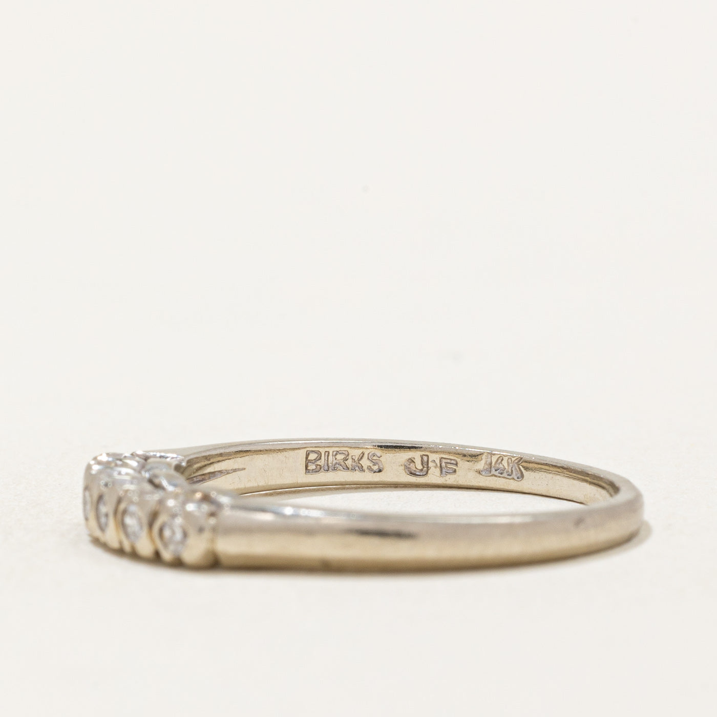 Birks J.F' Diamond Ring - 0.06 Carat Total Weight (CTW) | Size 5.75 | Elegant Wedding Band, Anniversary Gift & Everyday Jewelry for Women