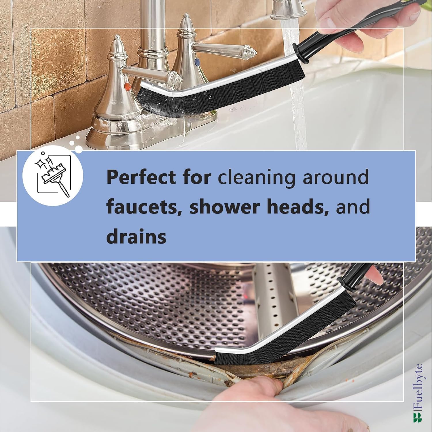 Non-Scratch Wire Dishwashing Rags with Gap Cleaning Brush - 6 Pack + 1 Brush for Stainless Steel Sinks, Pots & Pans - Multipurpose Scrubber for Wet/Dry Cleaning - Perfect for Kitchen, Countertops & Hard-to-Reach Areas