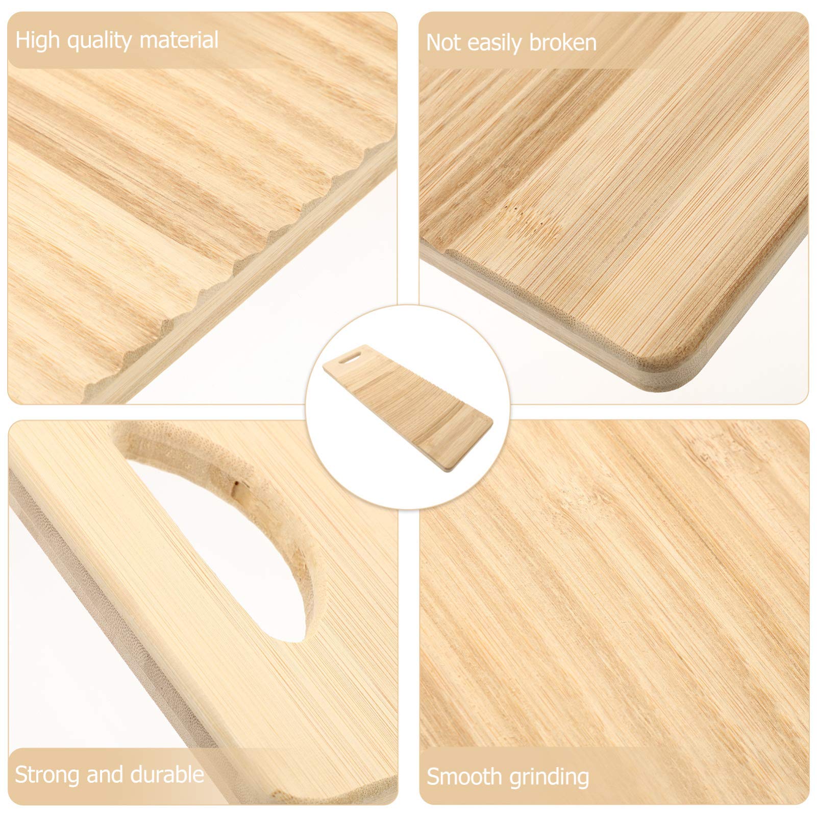 **Cabilock Bamboo Washboard - Anti-Slip Laundry Cleaning Board for Hand Washing Clothes (50x17cm) - Perfect for Delicates, Travel & Eco-Friendly Home Use**