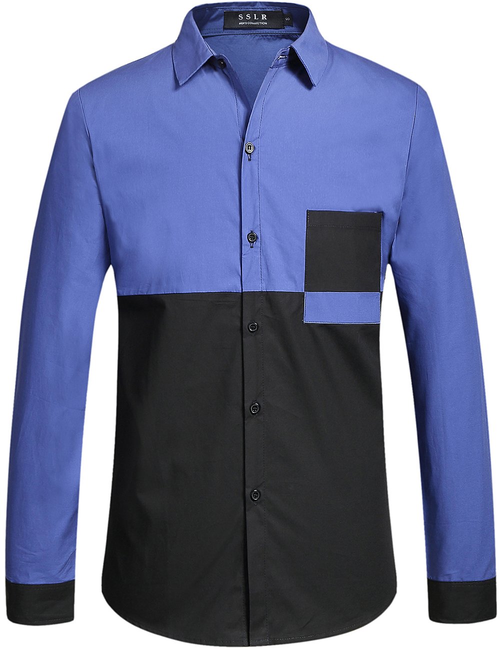 SSLR Men's Casual Long Sleeve Slim Fit Button Up Shirt | Comfortable Office & Business Wear | Perfect for Work, Dating & Formal Occasions