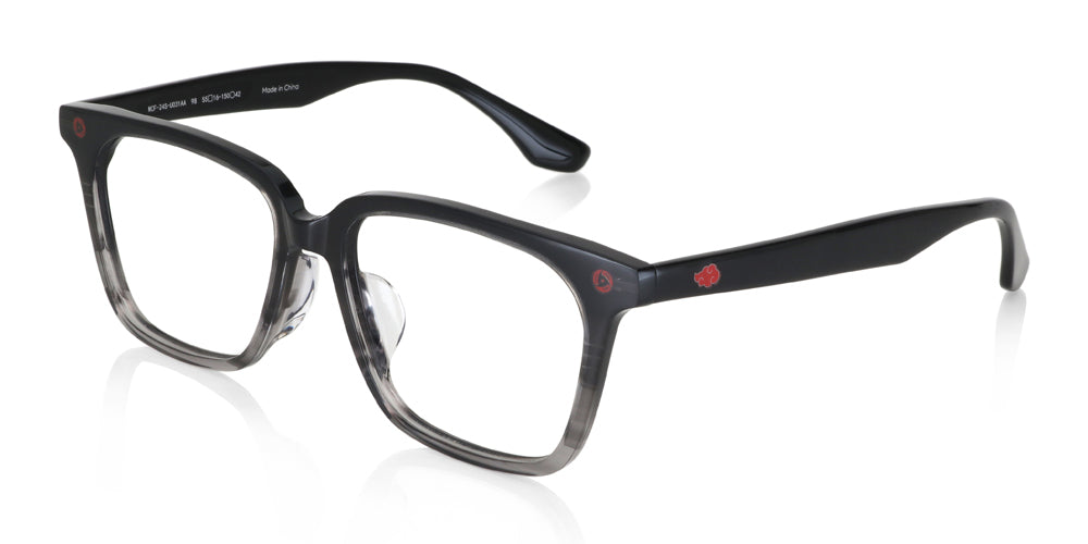 JINS x NARUTO Itachi Uchiha Model Black Anime Eyeglasses - Perfect for Cosplay, Anime Conventions & Naruto Fans