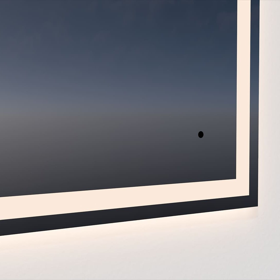 36x36 Inch Square LED Lighted Bathroom Mirror with Oxygen 3 1503 0 MIMIC Technology - Perfect for Vanity, Makeup, Shaving & Home Decor