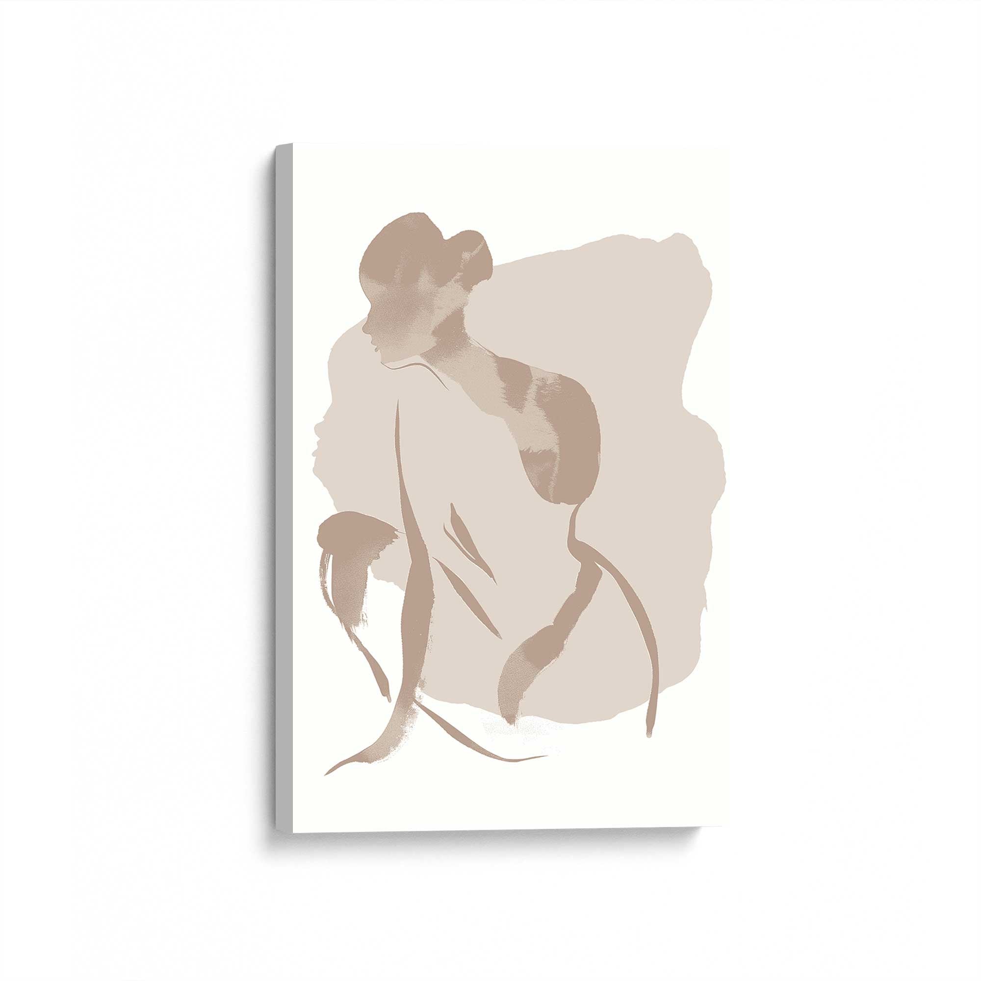 Gentle Contours Canvas Wall Art Print - Modern Abstract Painting for Living Room, Bedroom & Office Decor