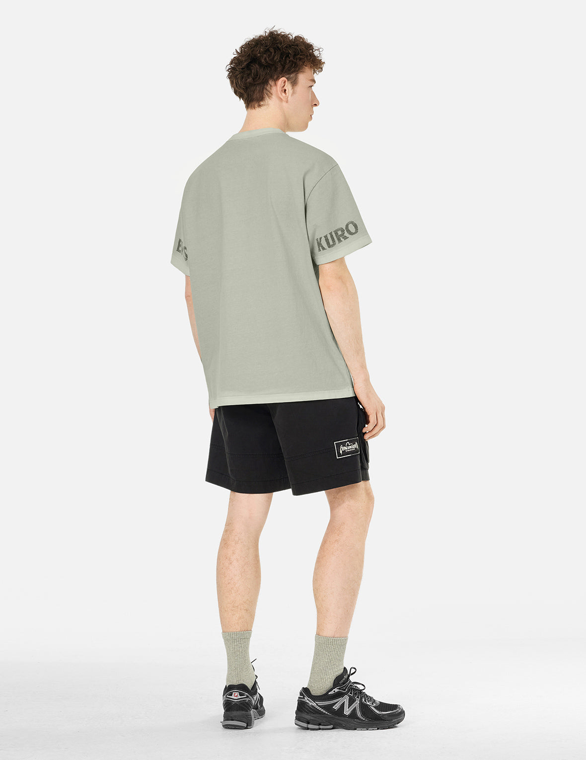 Seagull & Logo Print Washed Relaxed Fit T-Shirt for Men - Comfortable Casual Tee for Beach Outings & Summer Style
