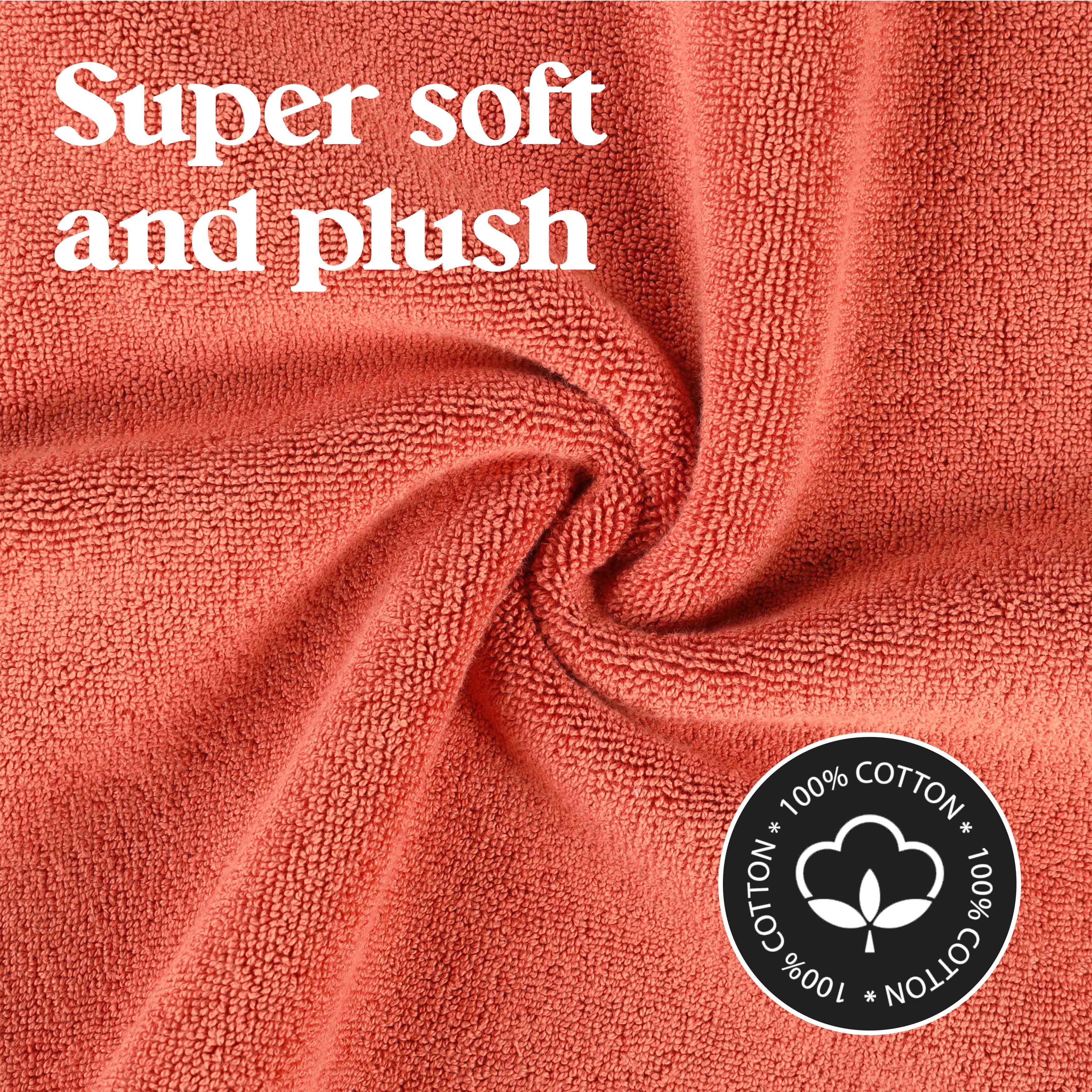 Premium Cotton Modern Geometric Border Bath Mat Set of 2 - Ultra Absorbent, Non-Slip, Quick Dry Bathroom Rug for Bath, Shower & Vanity Area