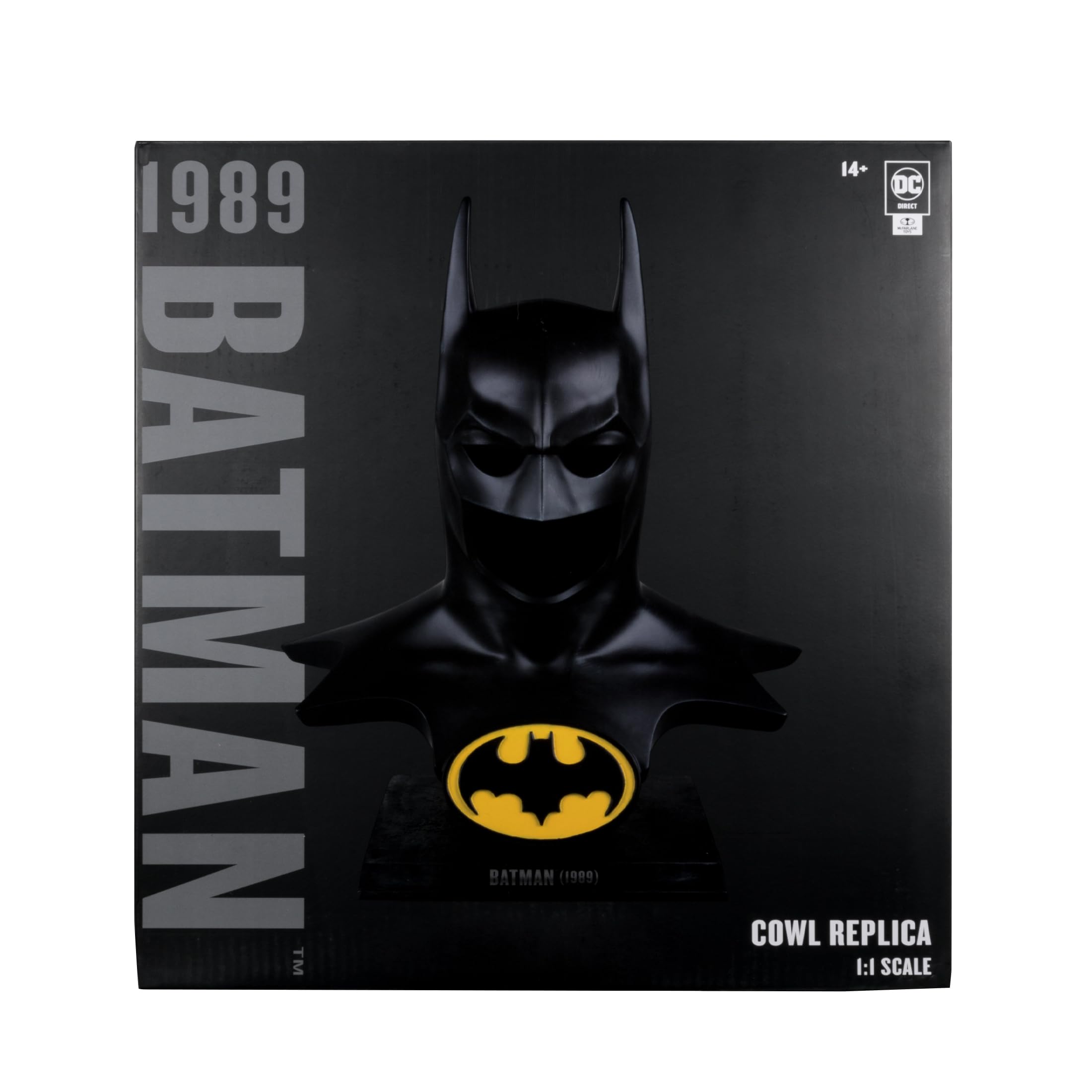 McFarlane Toys DC Direct Batman 1989 Movie Cowl Replica 1:1 Scale - Premium Collectible for Superhero Fans & Home Theater Display