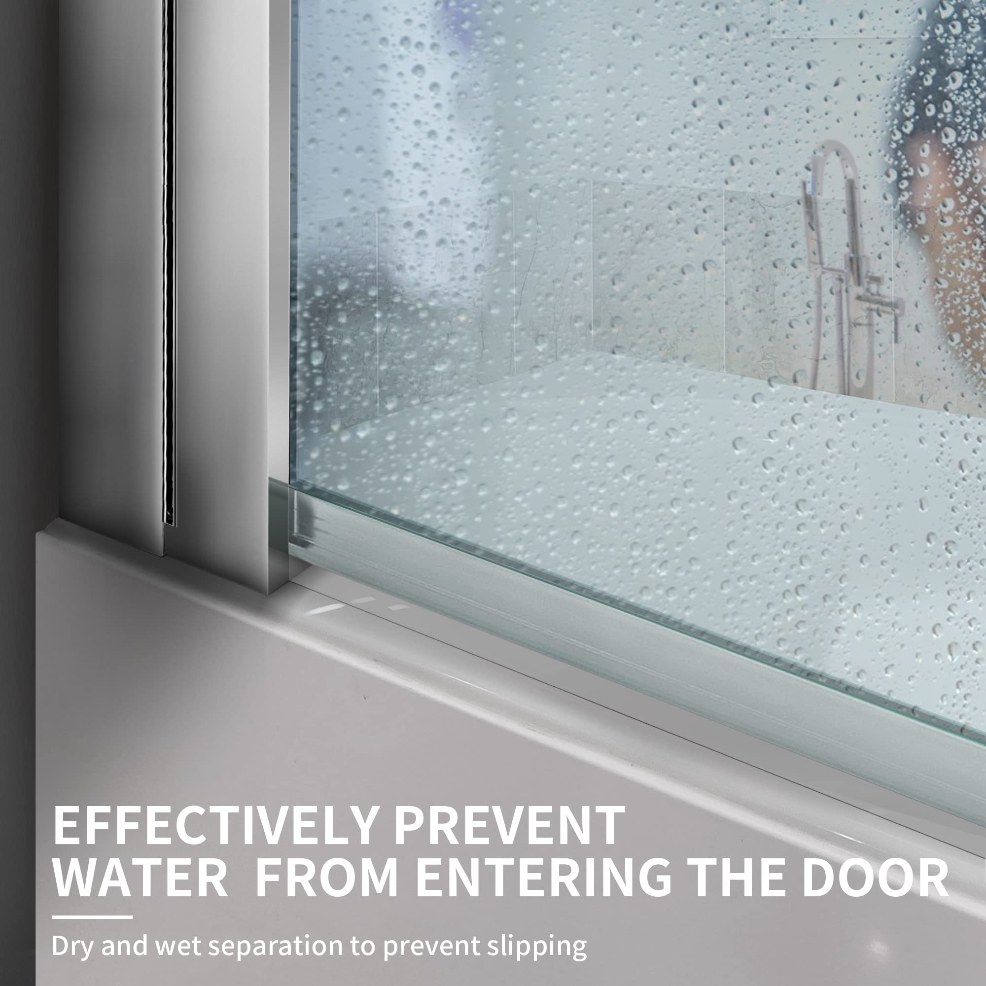 Frameless Shower Glass Door for Bathtub - 30