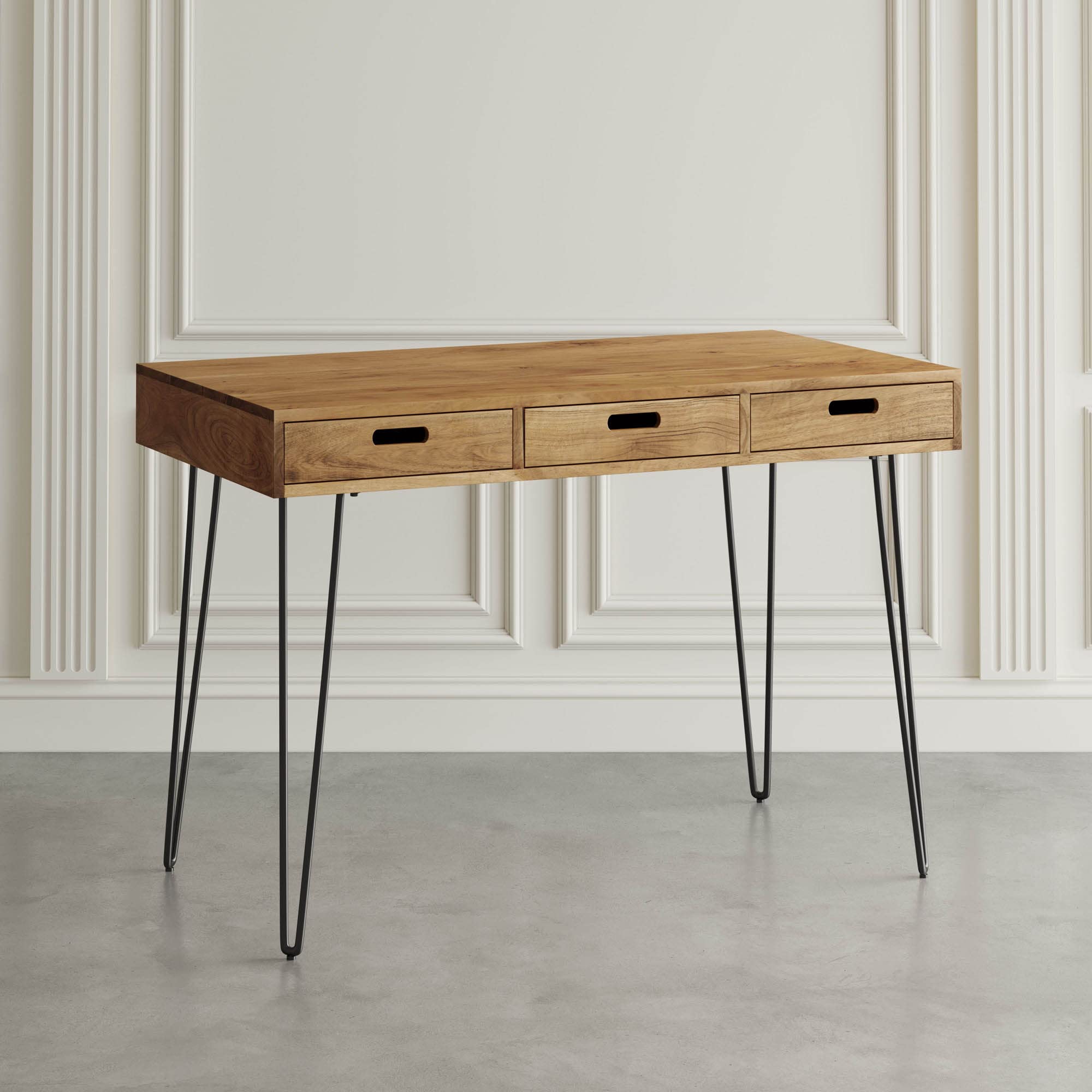 Rollins Solid Hardwood Modern Counter Dining Table with Storage - Stylish Kitchen Island & Breakfast Bar for Small Spaces, Perfect for Apartments and Open-Concept Homes