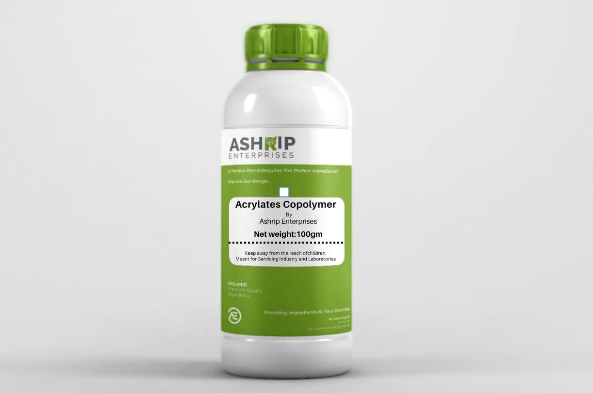 Ashrip Enterprises 100ml Acrylates Copolymer - Premium Emulsifier for Creams, Lotions, Serums & Moisturizers | Gel, Nail Polish, Waterproof Mascara, Sunscreens & Hair Sprays | Ideal for DIY Cosmetics & Professional Skincare Formulations