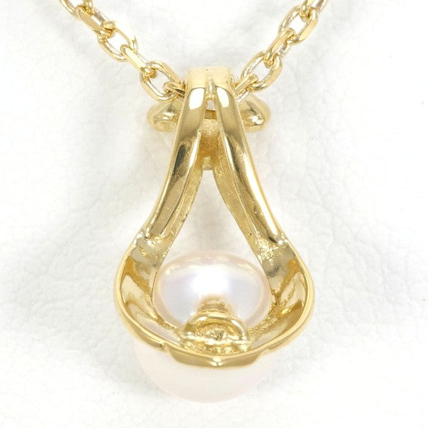 18K Yellow Gold Pearl Necklace for Women - Elegant & Timeless Jewelry Gift for Birthday, Anniversary, Wedding & Special Occasions