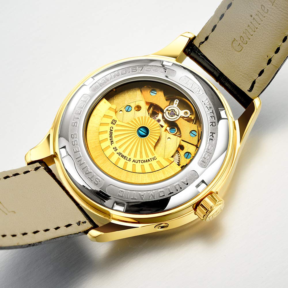 Automatic Men's Analog Dress Watch with Kinetic Energy Display - Stylish Casual Timepiece for Business, Office & Everyday Wear
