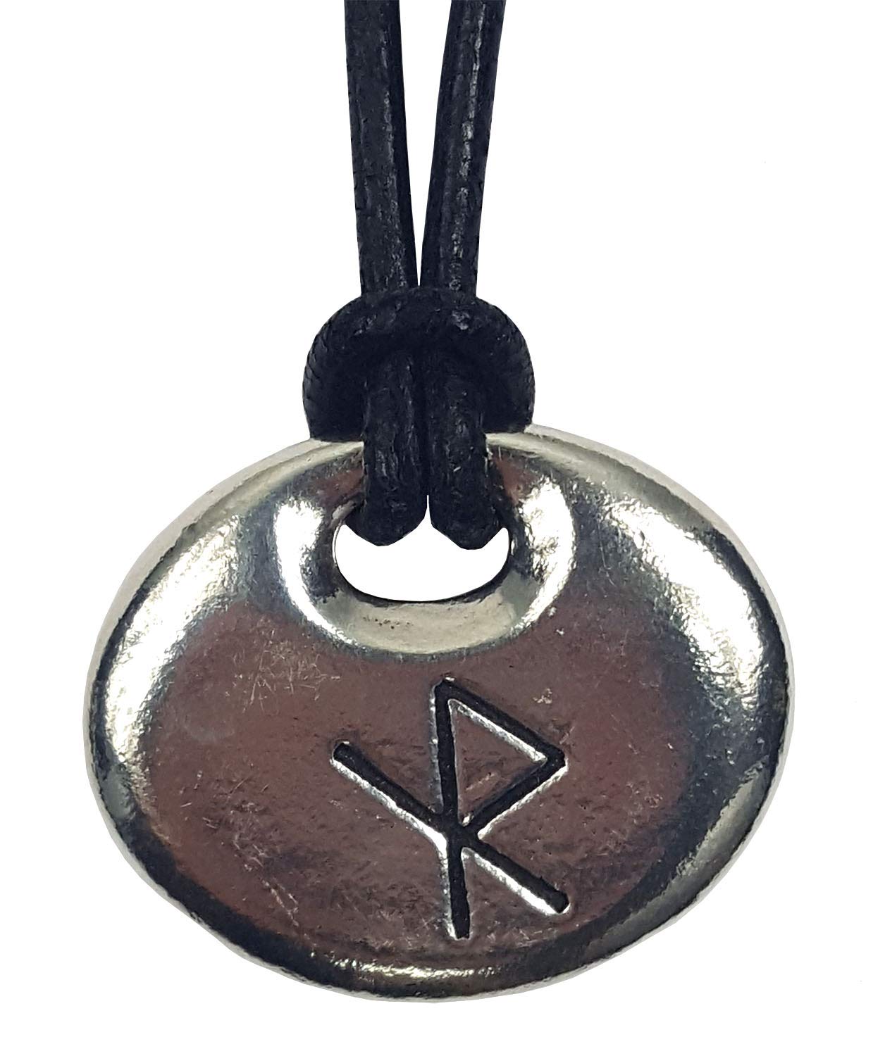 Safe Travel Bind Rune Pewter Pendant Necklace - Norse Viking Protection Amulet for Adventure & Journey - Perfect for Outdoor Trips, Hiking, and Road Trips